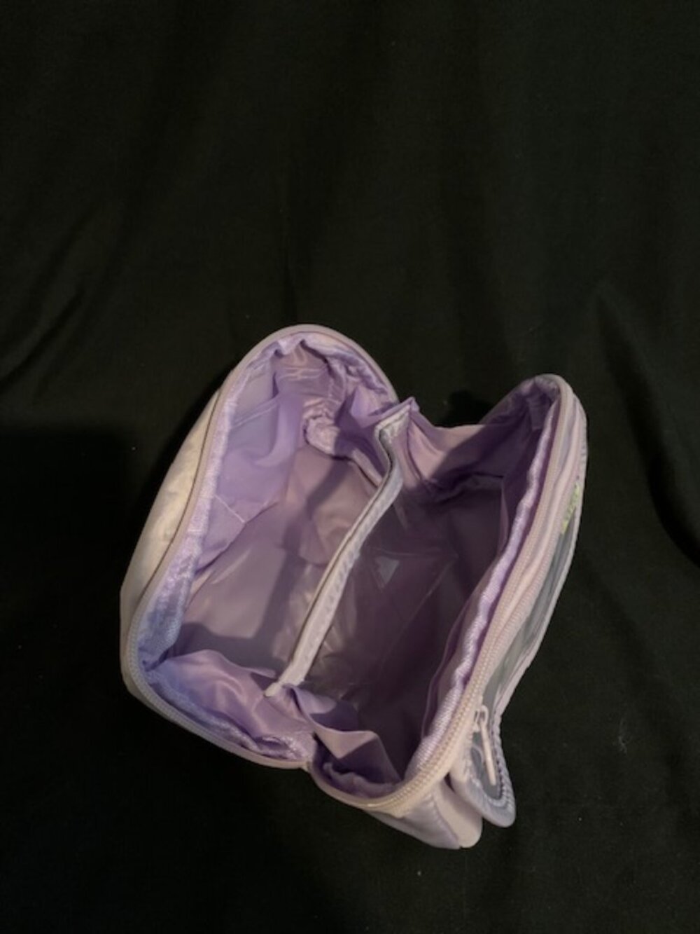 Light Purple Zipper Pouch – Double‑Compartment Organizer Bag